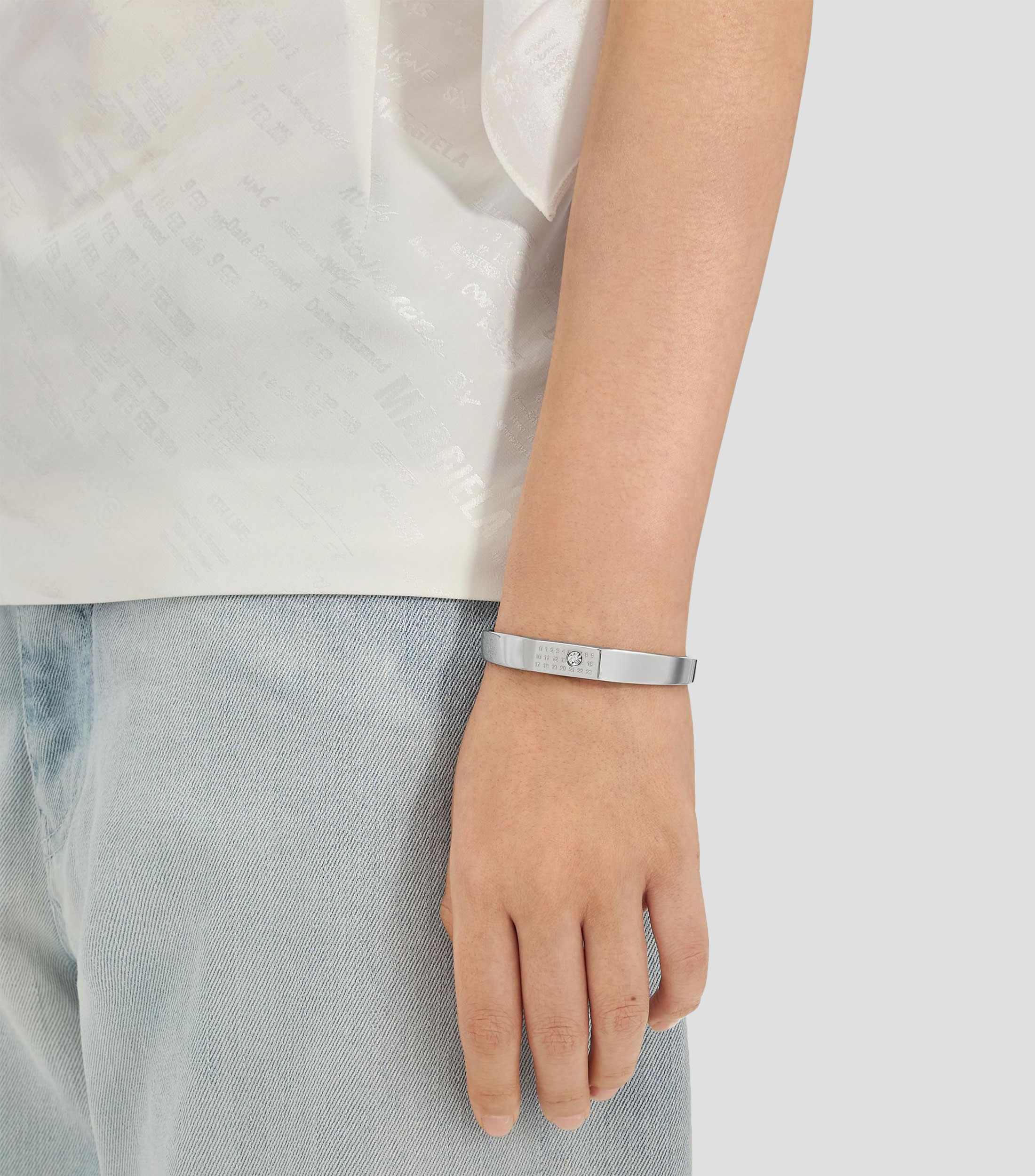 Brazalete abierto Chevalier con cristal Hombre